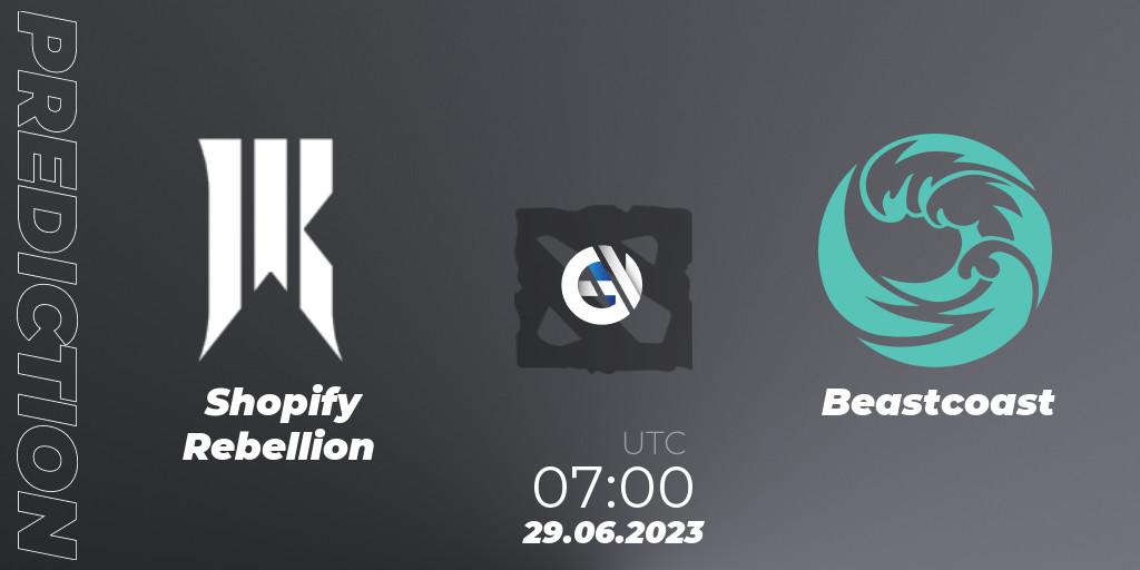 Prognose für das Spiel Shopify Rebellion VS Beastcoast. 29.06.2023 at 07:13. Dota 2 - Bali Major 2023 - Group Stage