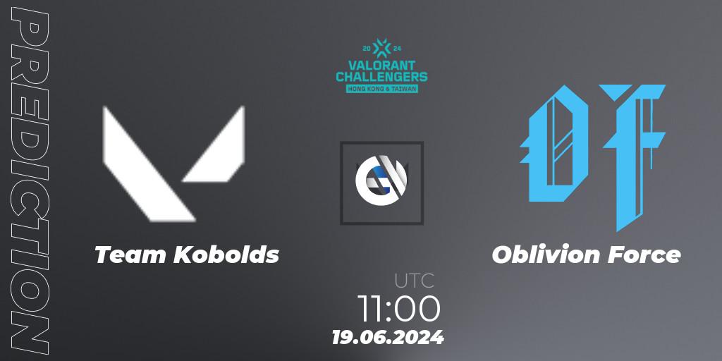 Prognose für das Spiel Team Kobolds VS Oblivion Force. 19.06.2024 at 11:00. VALORANT - VALORANT Challengers Hong Kong and Taiwan 2024: Split 2