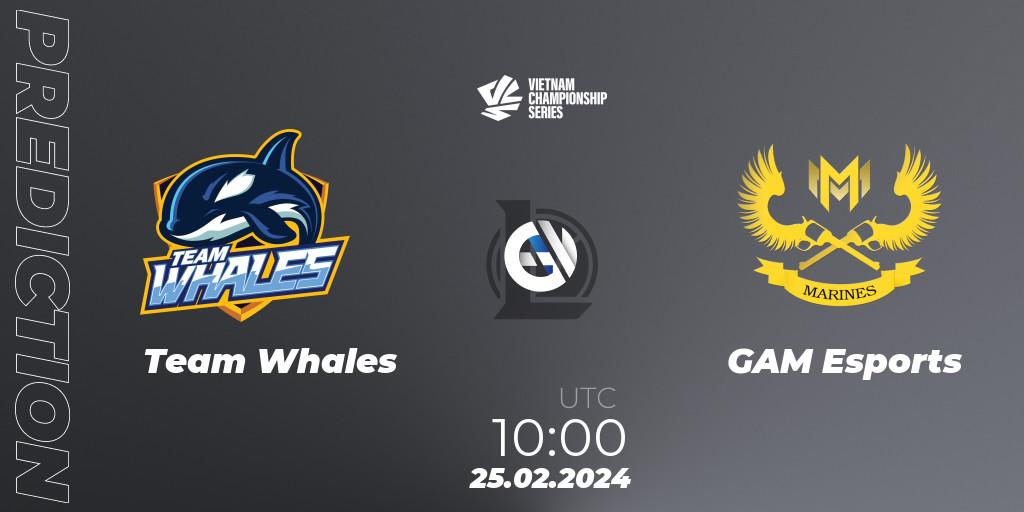 Prognose für das Spiel Team Whales VS GAM Esports. 25.02.24. LoL - VCS Dawn 2024 - Group Stage