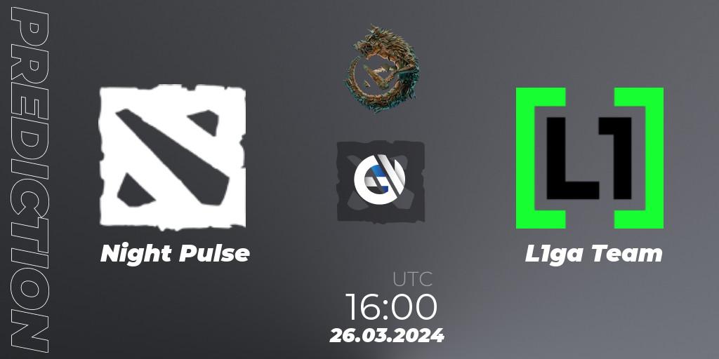 Prognose für das Spiel Night Pulse VS L1ga Team. 26.03.24. Dota 2 - PGL Wallachia Season 1: Eastern Europe Closed Qualifier
