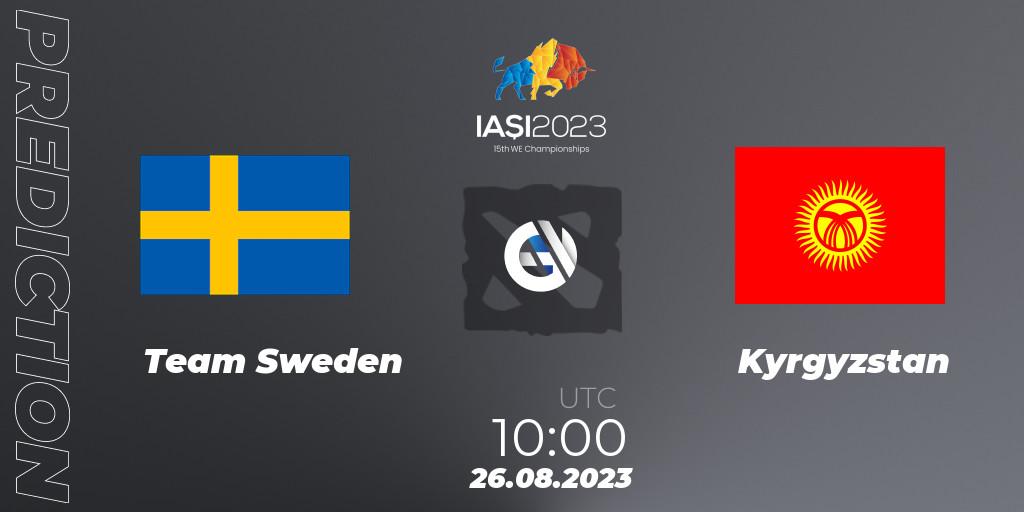 Prognose für das Spiel Team Sweden VS Kyrgyzstan. 26.08.23. Dota 2 - IESF World Championship 2023