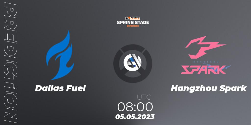 Prognose für das Spiel Dallas Fuel VS Hangzhou Spark. 05.05.23. Overwatch - OWL Stage Qualifiers Spring 2023 East