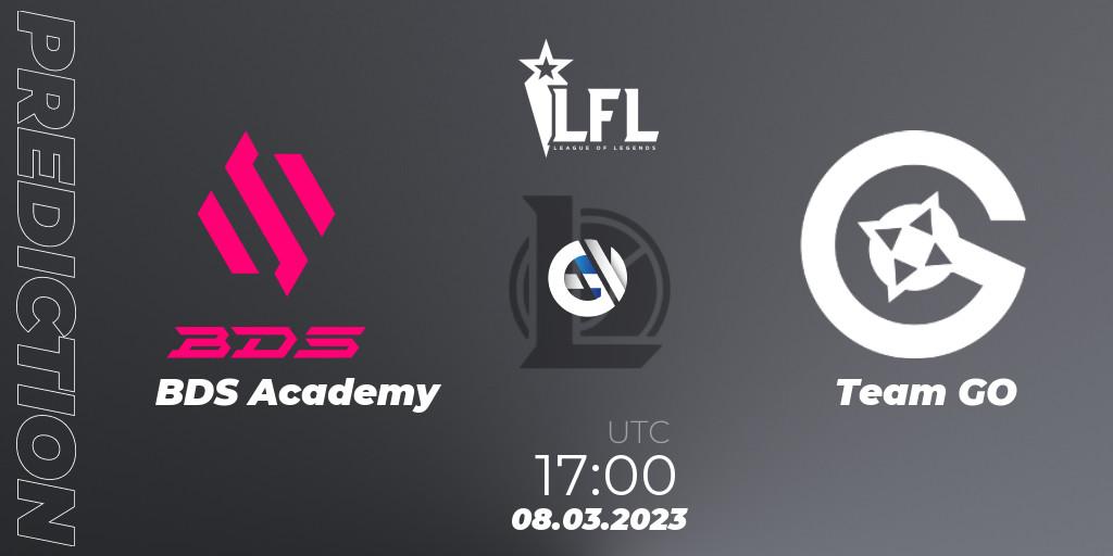 Prognose für das Spiel BDS Academy VS Team GO. 08.03.23. LoL - LFL Spring 2023 - Group Stage