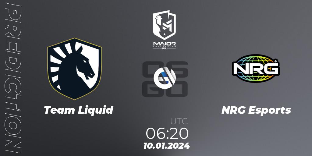 Prognose für das Spiel Team Liquid VS NRG Esports. 10.01.24. CS2 (CS:GO) - PGL CS2 Major Copenhagen 2024 North America RMR Open Qualifier 1