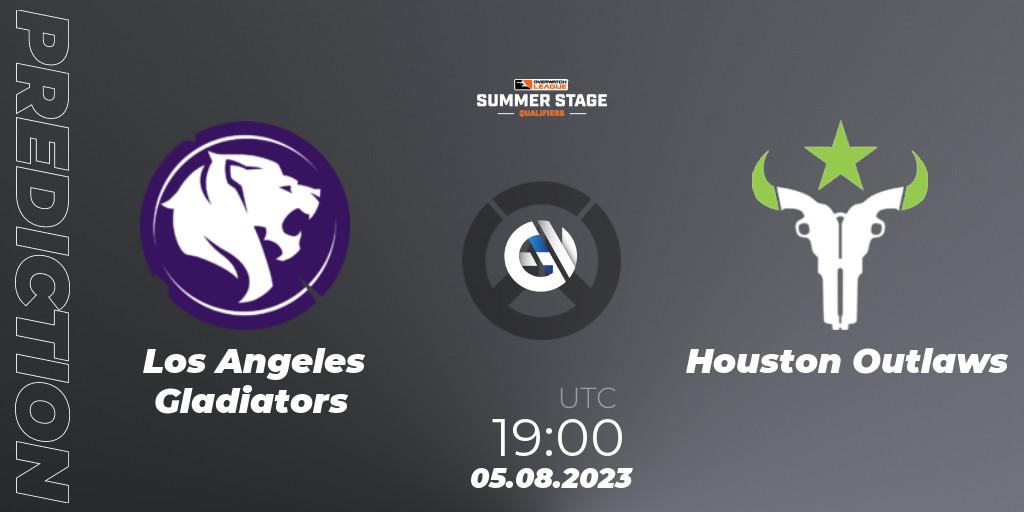 Prognose für das Spiel Los Angeles Gladiators VS Houston Outlaws. 05.08.23. Overwatch - Overwatch League 2023 - Summer Stage Qualifiers