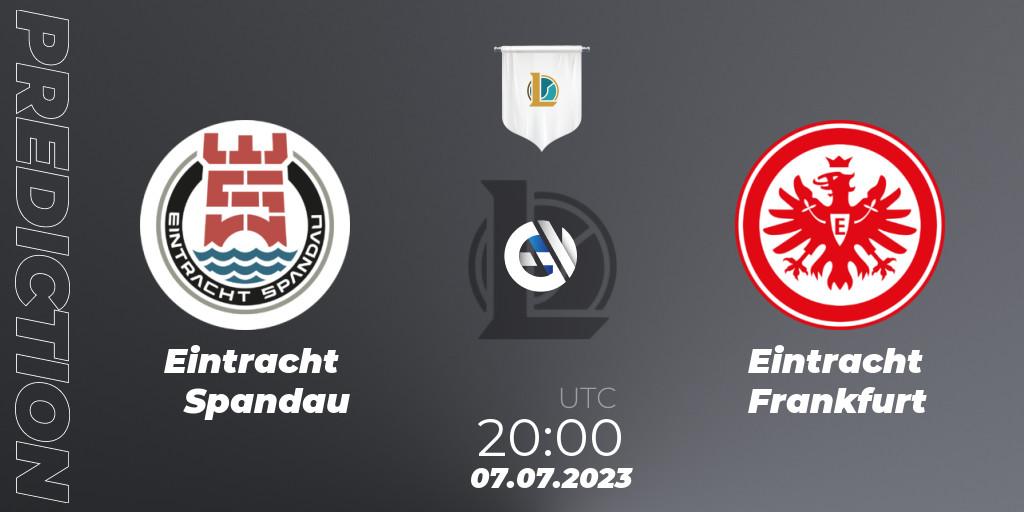 Prognose für das Spiel Eintracht Spandau VS Eintracht Frankfurt. 07.07.23. LoL - Prime League Summer 2023 - Group Stage