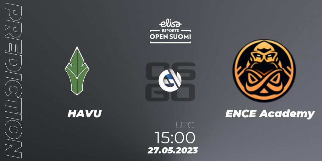 Prognose für das Spiel HAVU VS ENCE Academy. 27.05.2023 at 15:30. Counter-Strike (CS2) - Elisa Open Suomi Season 5