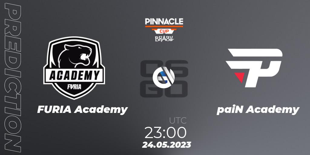 Prognose für das Spiel FURIA Academy VS paiN Academy. 24.05.2023 at 23:00. Counter-Strike (CS2) - Pinnacle Brazil Cup 1