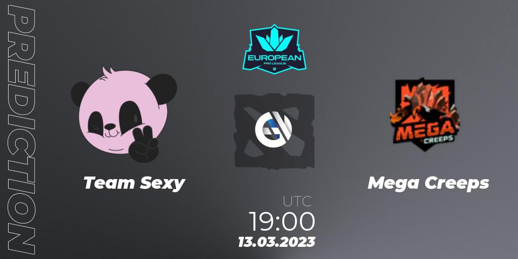 Prognose für das Spiel Team Sexy VS Mega Creeps. 13.03.2023 at 20:00. Dota 2 - European Pro League Season 7