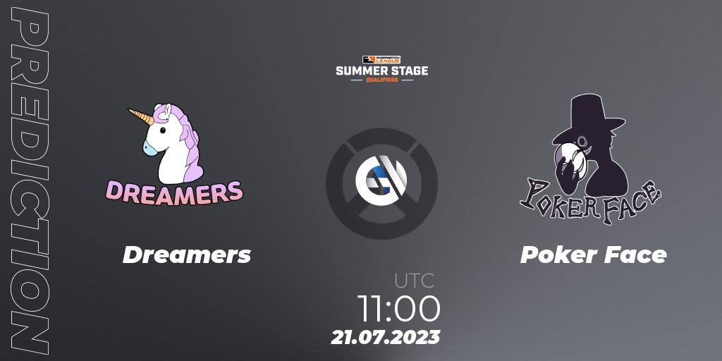 Prognose für das Spiel Dreamers VS Poker Face. 21.07.2023 at 11:00. Overwatch - Overwatch League 2023 - Summer Stage Qualifiers