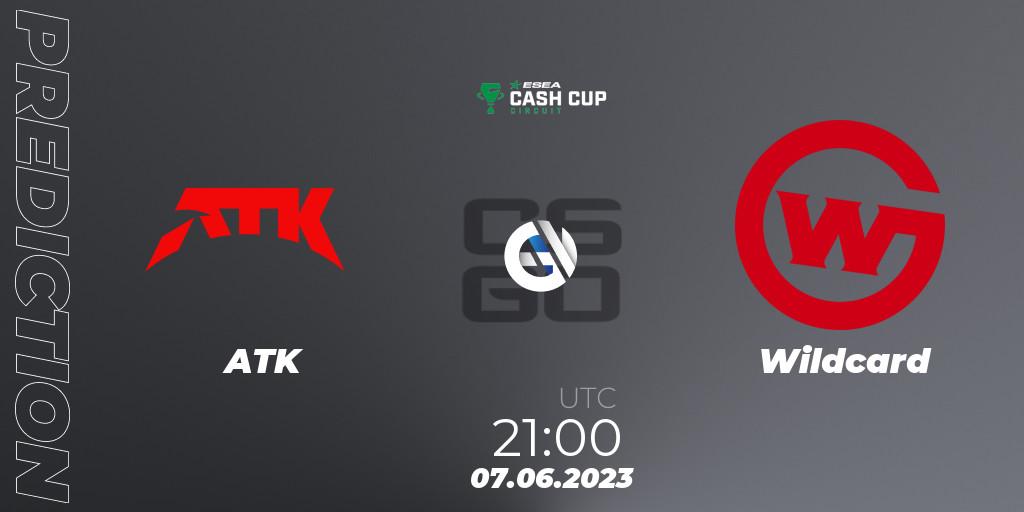 Prognose für das Spiel ATK VS Wildcard. 07.06.23. CS2 (CS:GO) - ESEA Cash Cup Circuit Season 1 Finals