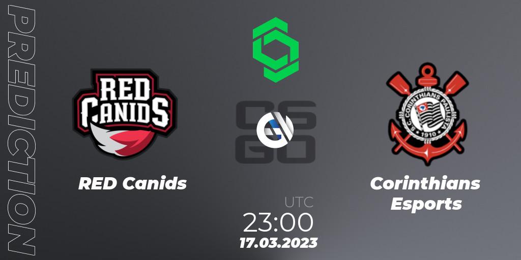 Prognose für das Spiel RED Canids VS Corinthians Esports. 17.03.23. CS2 (CS:GO) - CCT South America Series #5