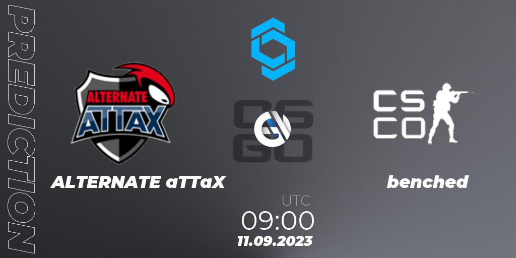 Prognose für das Spiel ALTERNATE aTTaX VS benched. 11.09.23. CS2 (CS:GO) - CCT East Europe Series #2
