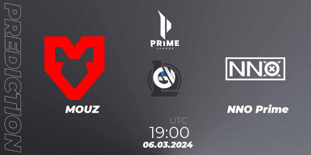 Prognose für das Spiel MOUZ VS NNO Prime. 06.03.24. LoL - Prime League Spring 2024 - Group Stage