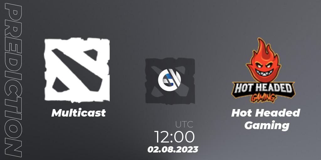 Prognose für das Spiel Multicast VS Hot Headed Gaming. 02.08.2023 at 13:29. Dota 2 - European Pro League Season 11