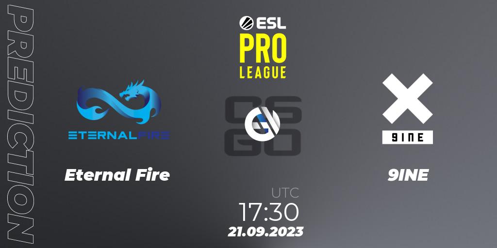 Prognose für das Spiel Eternal Fire VS 9INE. 21.09.23. CS2 (CS:GO) - ESL Pro League Season 18