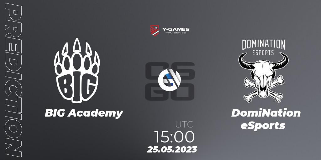 Prognose für das Spiel BIG Academy VS DomiNation eSports. 23.05.23. CS2 (CS:GO) - Y-Games PRO Series 2023