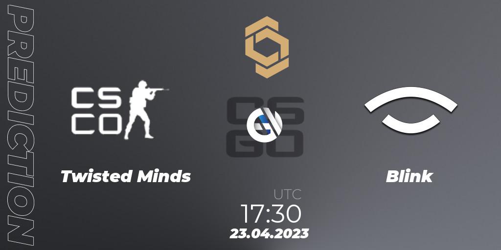 Prognose für das Spiel Twisted Minds VS Blink. 23.04.23. CS2 (CS:GO) - CCT South Europe Series #4