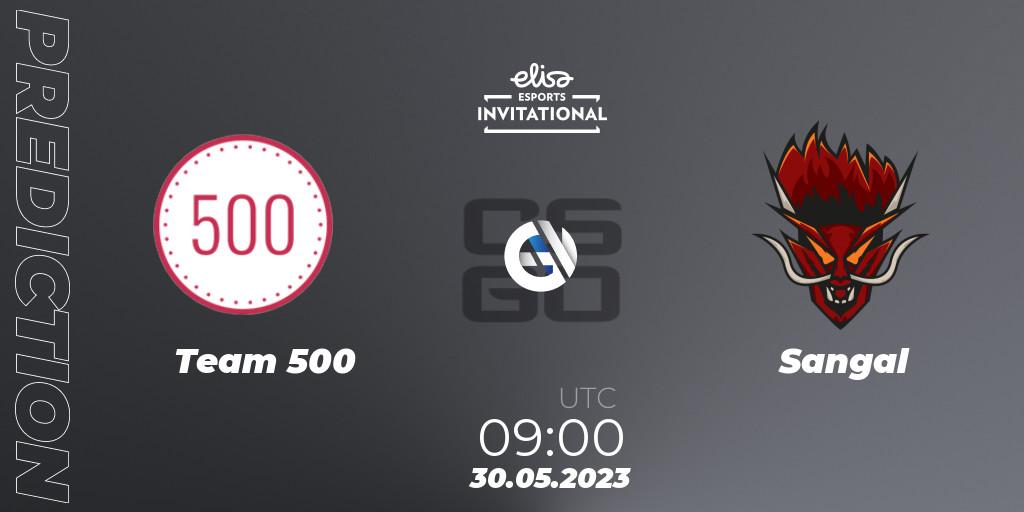 Prognose für das Spiel Team 500 VS Sangal. 30.05.23. CS2 (CS:GO) - Elisa Invitational Spring 2023