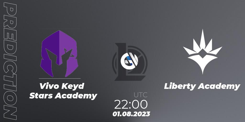 Prognose für das Spiel Vivo Keyd Stars Academy VS Liberty Academy. 01.08.2023 at 22:00. LoL - CBLOL Academy Split 2 2023 - Group Stage