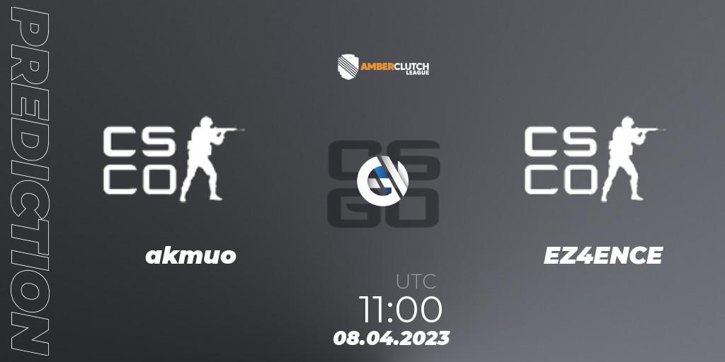 Prognose für das Spiel akmuo VS EZ4ENCE. 08.04.2023 at 11:00. Counter-Strike (CS2) - Amber Clutch Season 5