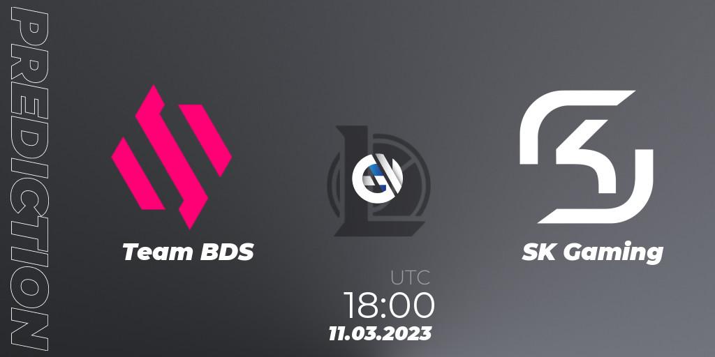 Prognose für das Spiel Team BDS VS SK Gaming. 11.03.2023 at 18:00. LoL - LEC Spring 2023 - Regular Season