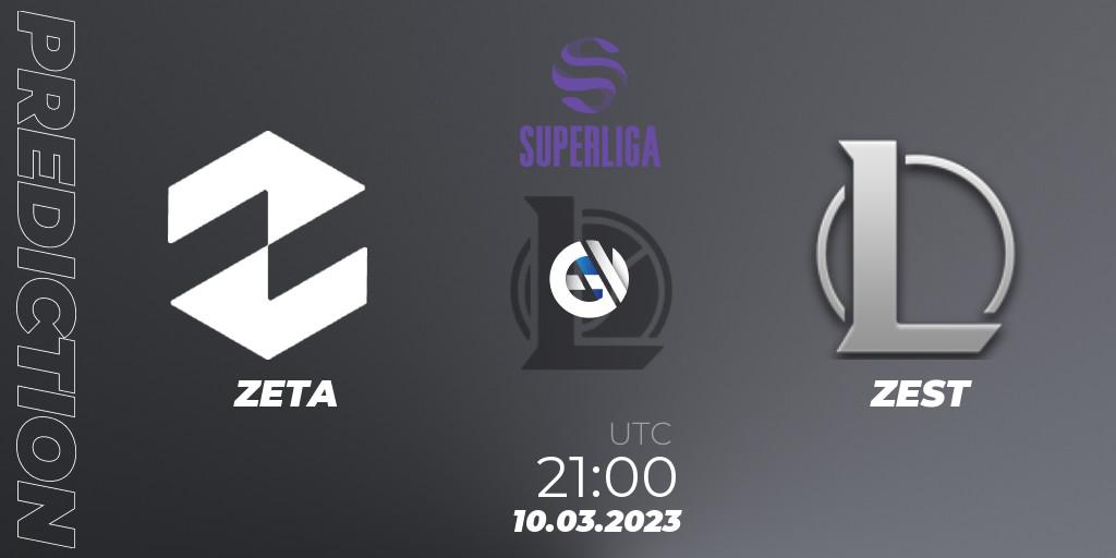 Prognose für das Spiel ZETA VS ZEST. 10.03.2023 at 21:00. LoL - LVP Superliga 2nd Division Spring 2023 - Group Stage