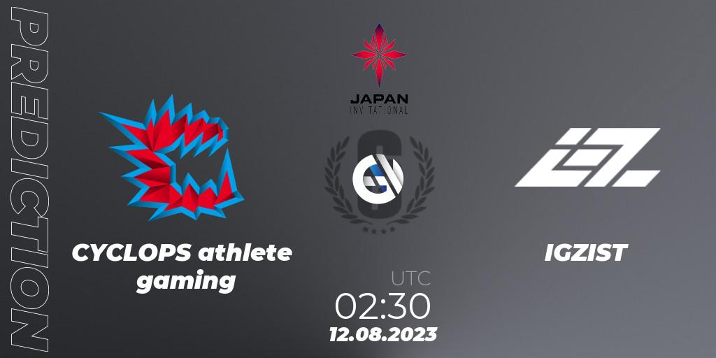 Prognose für das Spiel CYCLOPS athlete gaming VS IGZIST. 12.08.23. Rainbow Six - Japan Invitational - 2023