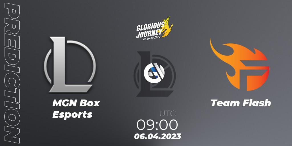Prognose für das Spiel MGN Box Esports VS Team Flash. 18.03.2023 at 10:00. LoL - VCS Spring 2023 - Group Stage