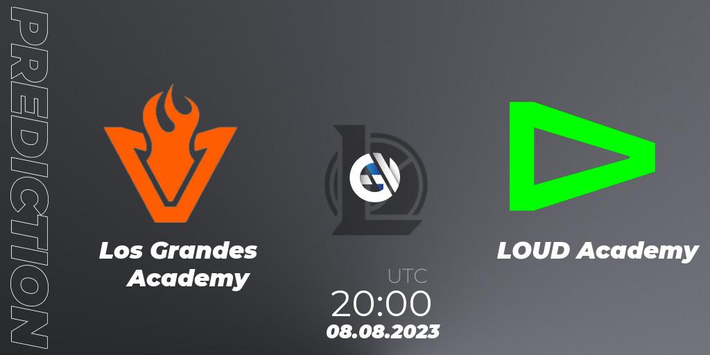 Prognose für das Spiel Los Grandes Academy VS LOUD Academy. 08.08.2023 at 20:00. LoL - CBLOL Academy Split 2 2023 - Group Stage