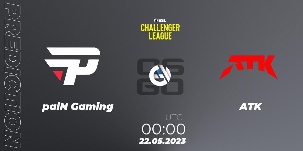 Prognose für das Spiel paiN Gaming VS ATK. 22.05.23. CS2 (CS:GO) - ESL Challenger League Season 45: North America