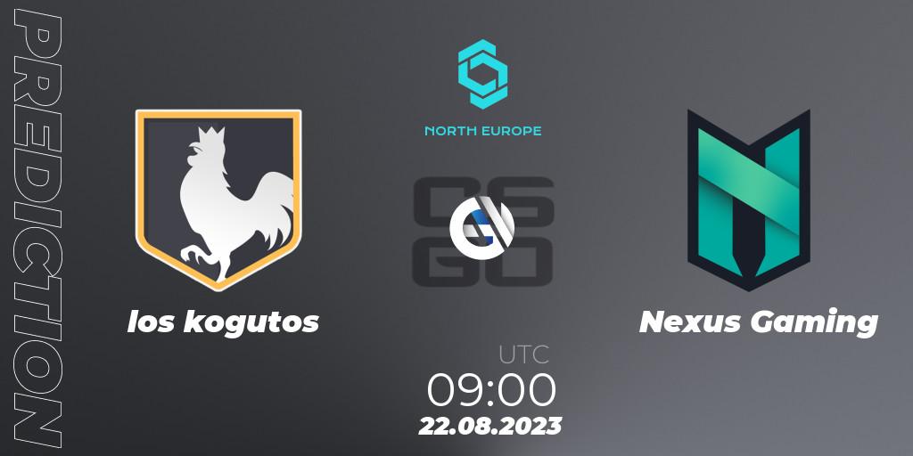 Prognose für das Spiel los kogutos VS Nexus Gaming. 22.08.2023 at 09:00. Counter-Strike (CS2) - CCT North Europe Series #7
