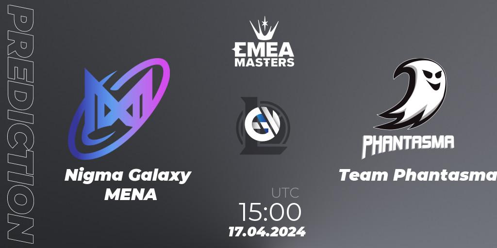 Prognose für das Spiel Nigma Galaxy MENA VS Team Phantasma. 17.04.24. LoL - EMEA Masters Spring 2024 - Play-In