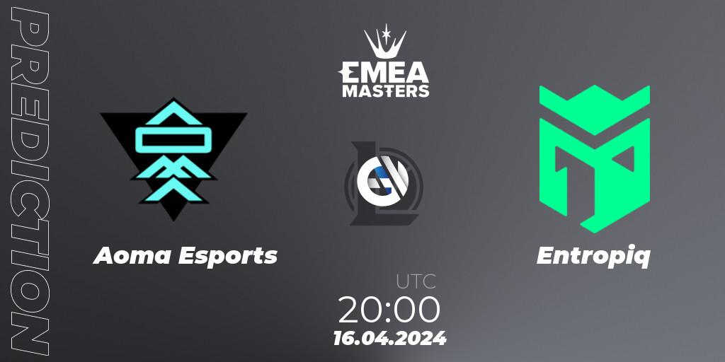 Prognose für das Spiel Aoma Esports VS Entropiq. 16.04.24. LoL - EMEA Masters Spring 2024 - Play-In
