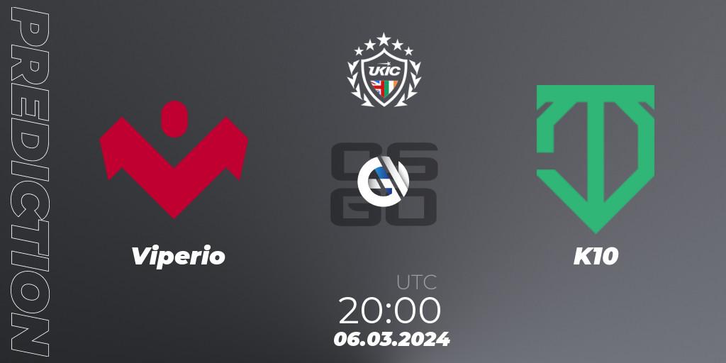 Prognose für das Spiel Viperio VS K10. 12.03.24. CS2 (CS:GO) - UKIC League Season 1: Division 1