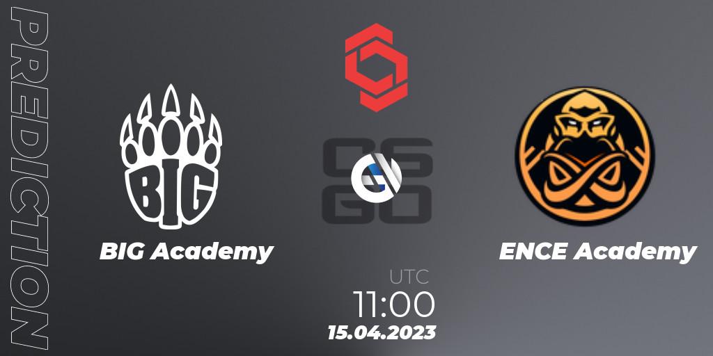 Prognose für das Spiel BIG Academy VS ENCE Academy. 15.04.2023 at 11:25. Counter-Strike (CS2) - CCT Central Europe Series #6: Closed Qualifier