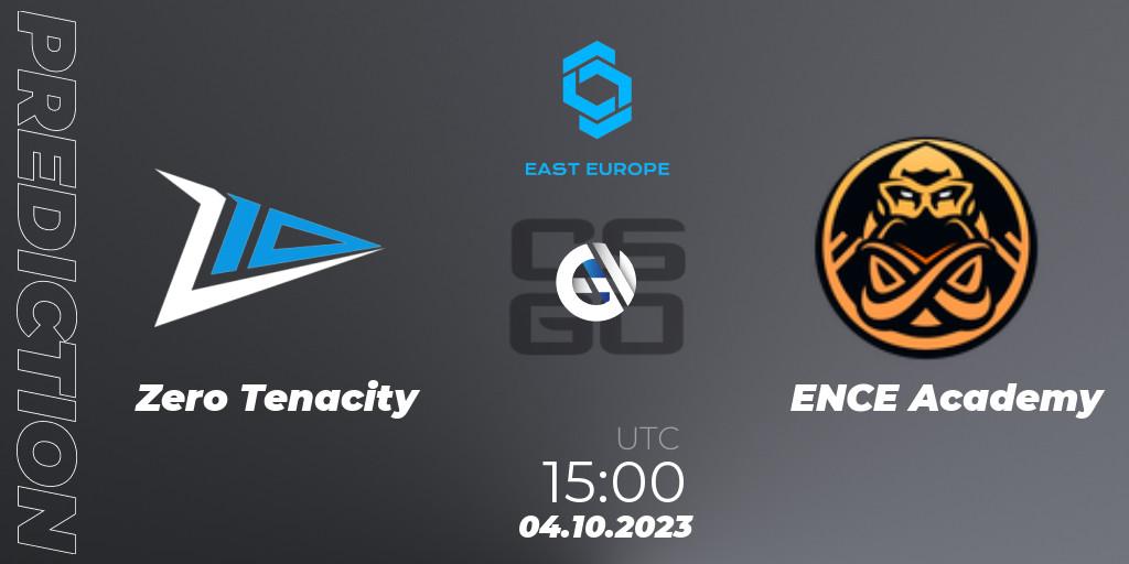 Prognose für das Spiel Zero Tenacity VS ENCE Academy. 04.10.2023 at 15:20. Counter-Strike (CS2) - CCT East Europe Series #3: Closed Qualifier