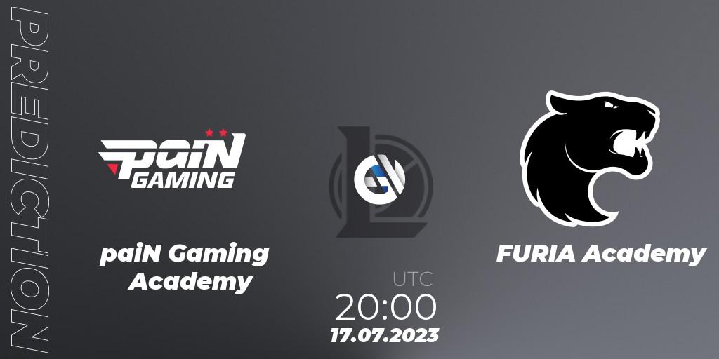 Prognose für das Spiel paiN Gaming Academy VS FURIA Academy. 17.07.2023 at 20:00. LoL - CBLOL Academy Split 2 2023 - Group Stage