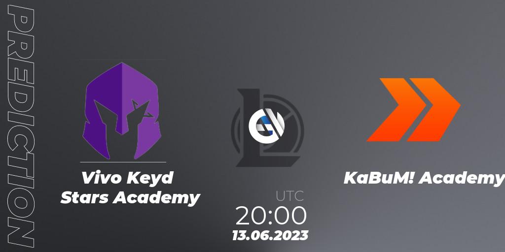 Prognose für das Spiel Vivo Keyd Stars Academy VS KaBuM! Academy. 13.06.23. LoL - CBLOL Academy Split 2 2023 - Group Stage
