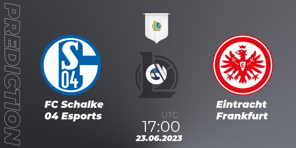 Prognose für das Spiel FC Schalke 04 Esports VS Eintracht Frankfurt. 23.06.23. LoL - Prime League Summer 2023 - Group Stage