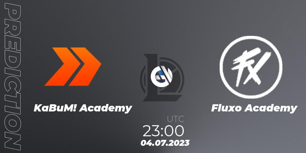 Prognose für das Spiel KaBuM! Academy VS Fluxo Academy. 04.07.2023 at 23:00. LoL - CBLOL Academy Split 2 2023 - Group Stage