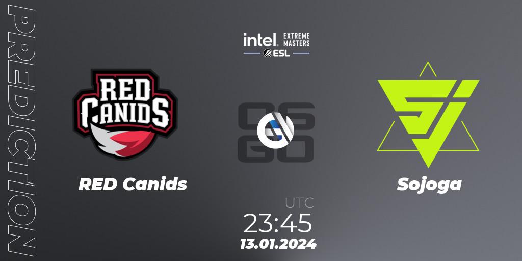 Prognose für das Spiel RED Canids VS Sojoga. 13.01.2024 at 23:45. Counter-Strike (CS2) - Intel Extreme Masters China 2024: South American Open Qualifier #1