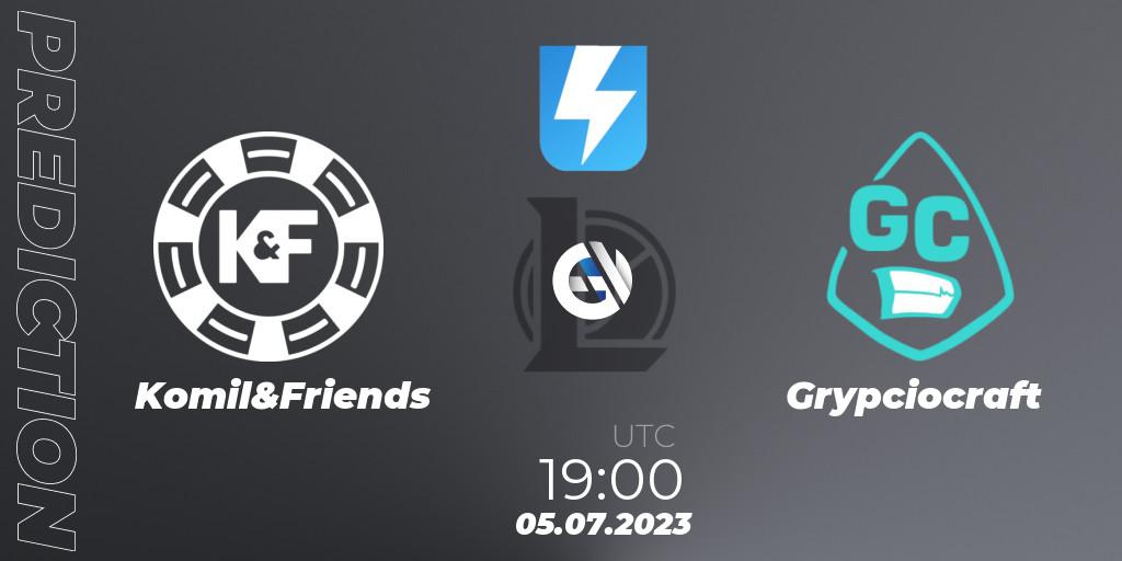 Prognose für das Spiel Komil&Friends VS Grypciocraft. 21.06.23. LoL - Ultraliga Season 10 2023 Regular Season