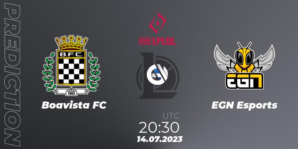 Prognose für das Spiel Boavista FC VS EGN Esports. 14.07.2023 at 20:30. LoL - LPLOL Split 2 2023 - Group Stage