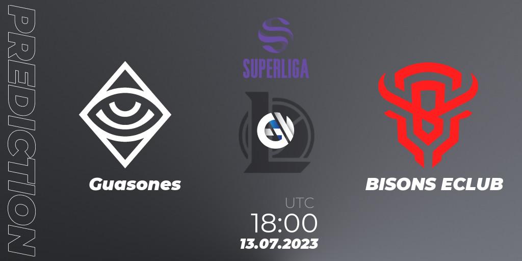 Prognose für das Spiel Guasones VS BISONS ECLUB. 11.07.2023 at 18:00. LoL - Superliga Summer 2023 - Group Stage