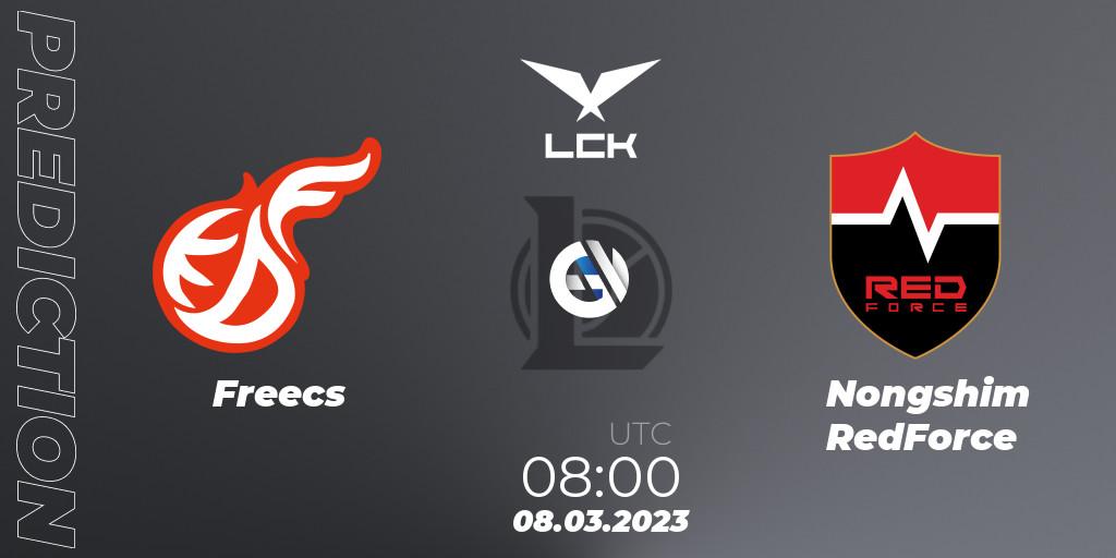 Prognose für das Spiel Freecs VS Nongshim RedForce. 08.03.23. LoL - LCK Spring 2023 - Group Stage