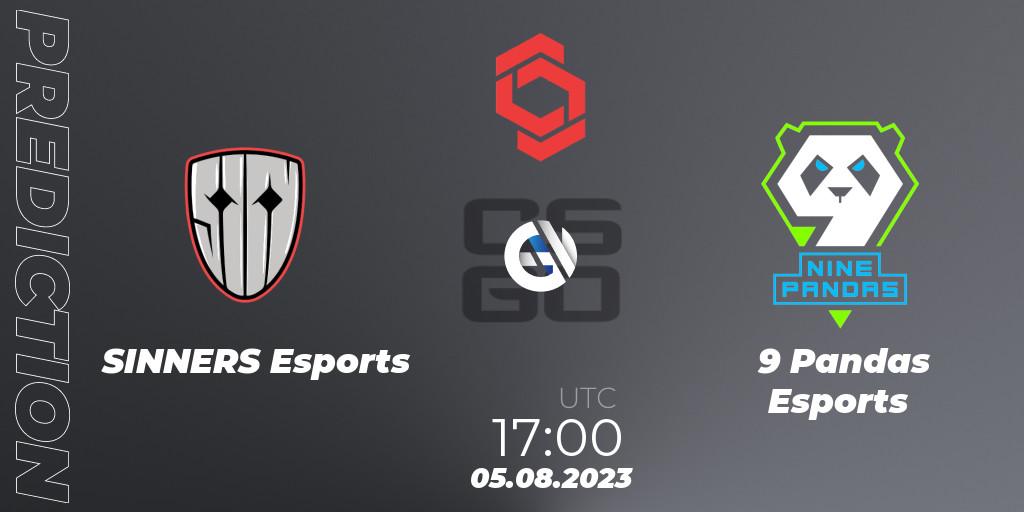 Prognose für das Spiel SINNERS Esports VS 9 Pandas Esports. 05.08.2023 at 17:00. Counter-Strike (CS2) - CCT Central Europe Series #7