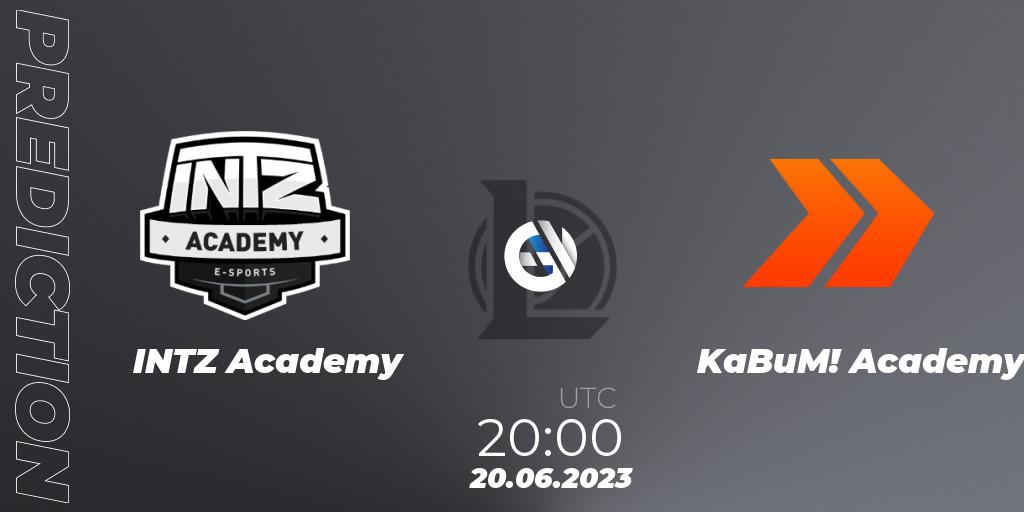 Prognose für das Spiel INTZ Academy VS KaBuM! Academy. 20.06.23. LoL - CBLOL Academy Split 2 2023 - Group Stage