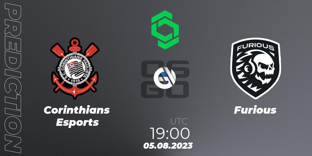 Prognose für das Spiel Corinthians Esports VS Furious. 05.08.23. CS2 (CS:GO) - CCT South America Series #9