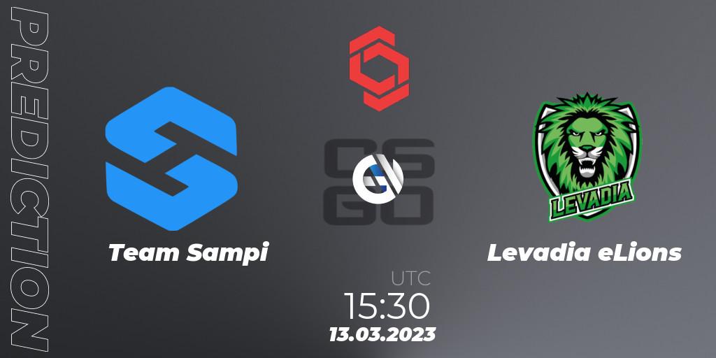 Prognose für das Spiel Team Sampi VS Levadia eLions. 13.03.2023 at 15:40. Counter-Strike (CS2) - CCT Central Europe Series 5 Closed Qualifier
